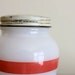 Vintage Salt and Pepper Shakers - Fire King Anchor Hocking Striped Milk Glass