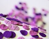 Bright home decor, Felt Garland: Purple Ombre Circles 10 ft.