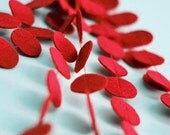 Red garland banner, birthday decorations,  Felt garland, Party supplies