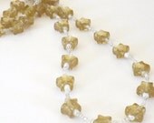 Gold Glitter Star Beadwork Necklace