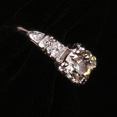Platinum Diamond engagement ring--stunning  ON HOLD for STACY---please do not buy