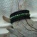 Black & watermelon beaded wrap bracelet