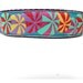 Purple Dog Collar Large Adj. with Beach Ball Trim