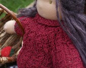 Knitting Pattern for a  16 - 18 inch Waldorf Doll "Brambleberry Turtleneck Sweater)