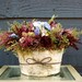 Woodland Country Birch Bark Rustic Dried Flower Arrangement with Sweet Annie 060