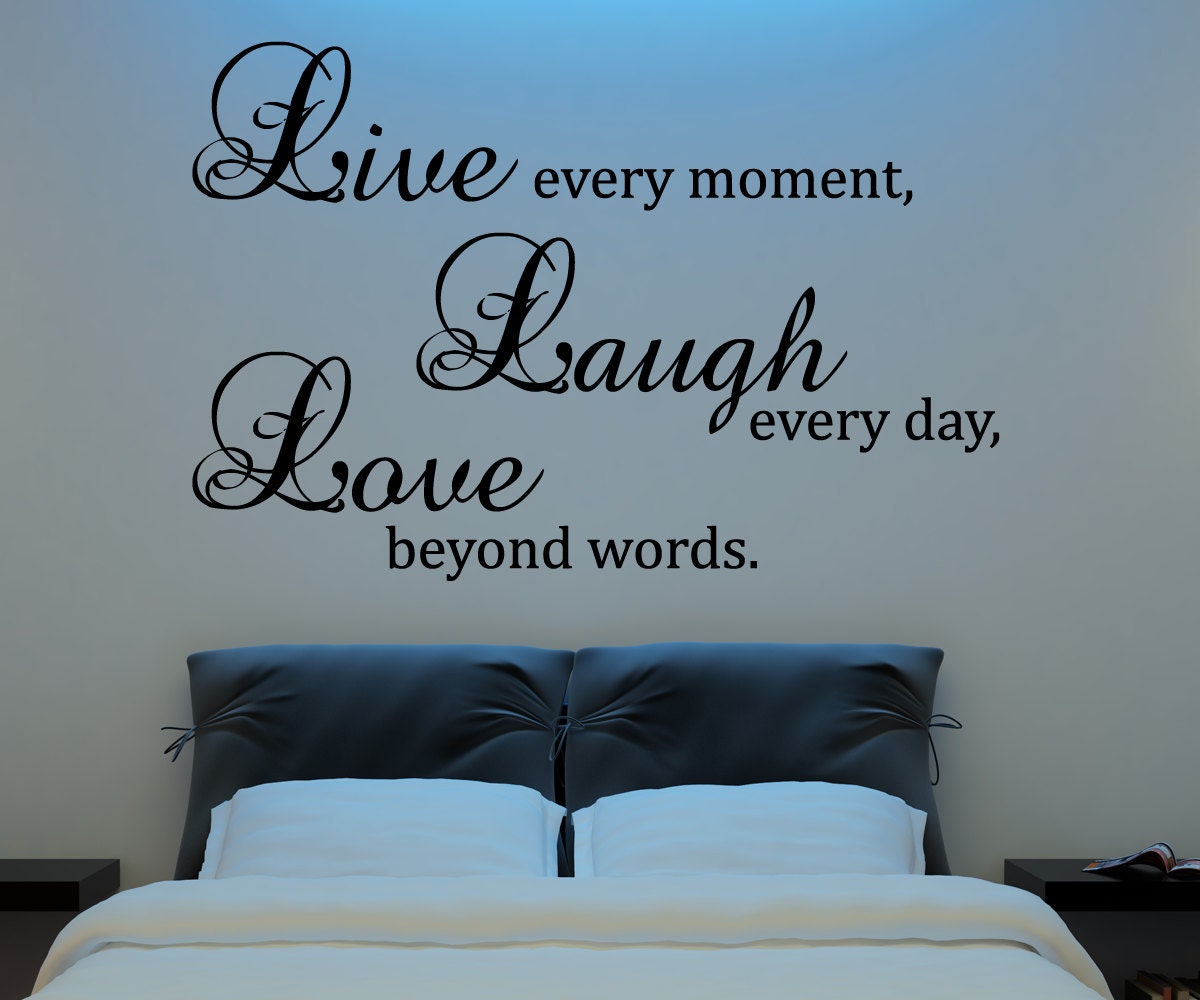 Live Laugh Love Wall Decal Vinyl Sticker Quote Art  Living Room Dining Room Decor mothers day gifts for mom or your mother