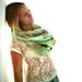 Oversized Hand Dyed Cotton Scarf. Pistachio & Chamoisee.
