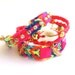 Electric Neons Friendship Bracelet with Hot Pink Studs.