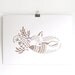Little Fox, handmade papercut poster, white, brown, A4
