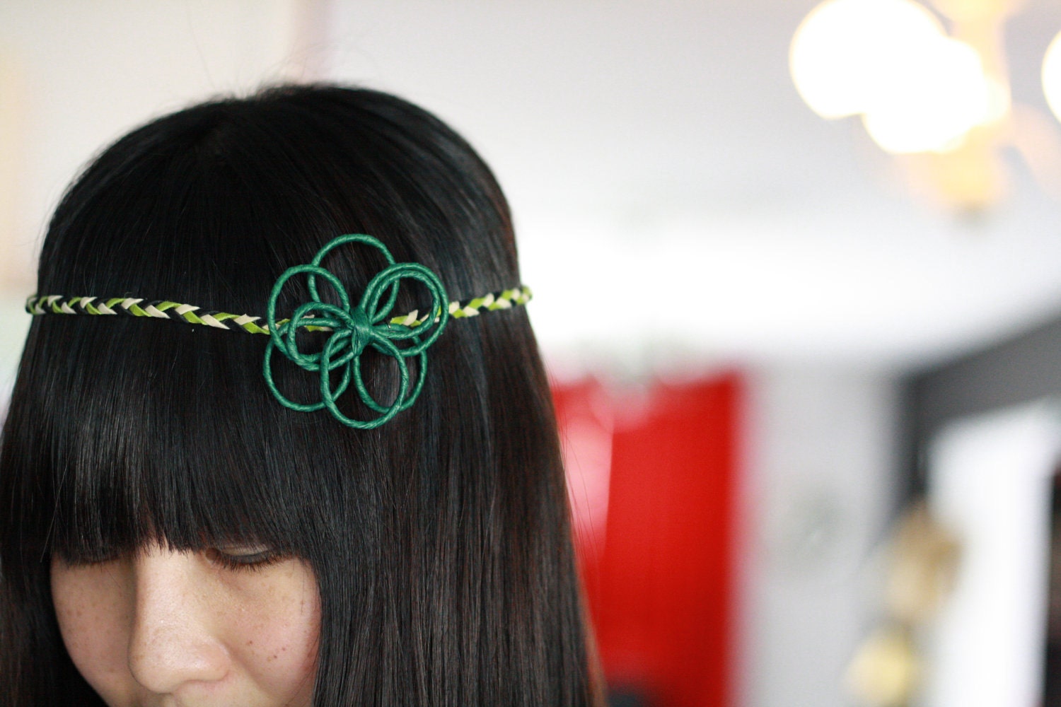 Hippie Flower Braided Hairband