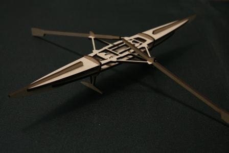 Miniature rowing boat - single scull