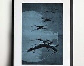 Star Wars X-Wing Poster Vintage Print 11X17