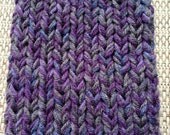 Chunky Knit Purple Infinity Scarf