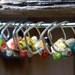 Square Knitting Stitch Markers with Square Bead : Set of 8
