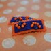 Back to School Girls Hair Clip (set of 2) Team Spirit Collection : Orange & Blue Hair Bow Felt Beaded