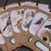 6 Birdhouse tags with brown craft bag envelope with label