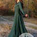 Medieval Renaissance Flax Linen Dress "Autumn Princess"