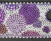 Mardi Gras Bead Art - Purple & Silver Circles