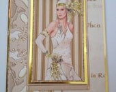 Art deco era, prom design, wedding, glitter, embellishments, gold, greeting, birthday card, mothers day, special occasion, 3d,friendship.