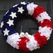 Patriotic Wreath, Red White and Blue