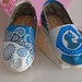 Customized and hand painted School Spirit Toms Shoes
