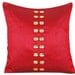 Red Throw Pillow, Embellished Pillow, Silk Pillow Cover, Crystals, Beads, Embroidered, Embellished, Unique, Decorative- 'Royal Splendor'