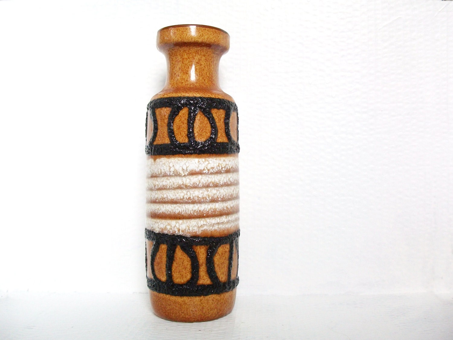 West German Pottery Vase Fat Lava Vintage Scheurich Keramik Retro Home Decor - Podooshki