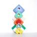 Mid Century Toy Stacking Pyramid Colour Blocks Sixties Childhood
