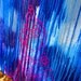 blue purple gray & pink paisley abstract oil painting 28"X30"