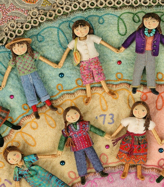 18 x 24 Poster Self Portrait fabric relief sculpture