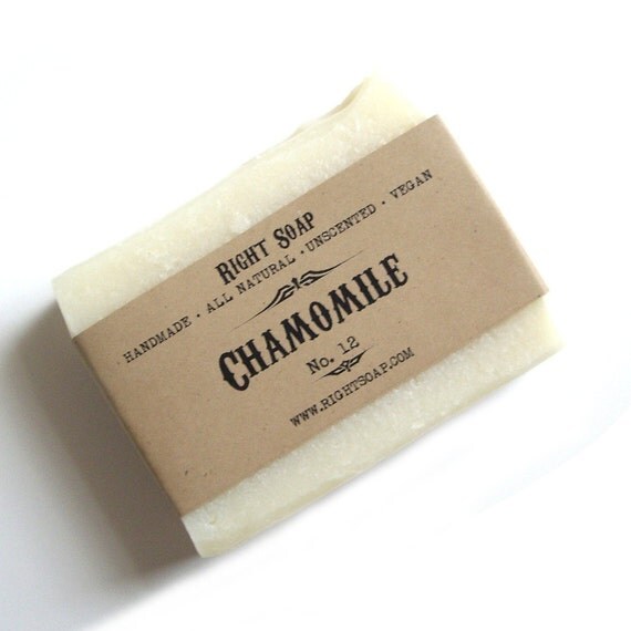 Chamomile Soap - Sensitive - Normal skin soap, Vegan soap, Unscented, Herbal soap, All Natural Soap
