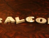 1961 Metal Ford Falcon Automobile Letters Vintage Mid Century