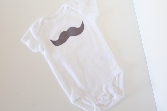 Mustache Onesie Bodysuit - Baby Boy Clothing - Sizes Newborn to 12 Months