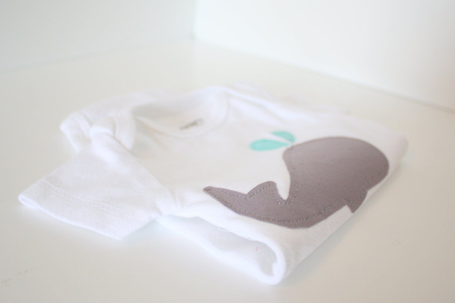 Whale Onesie Bodysuit - Gender Neutral Baby Clothing - Sizes Newborn to 12 Month