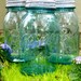 Vintage Blue Mason Jar with  Lid