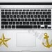 Nautical Star and Anchor vinyl decals for Macbook Trackpad - Car decal - Macbook decal - Trackpad decal - Window decal