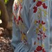 Deadstock Vintage 1950s Elegant Baby Blue Floral Embroidered Summer Day Dress With Belt (Never Been Worn) XS/SM
