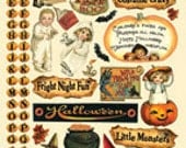 Halloween Treats Heartwarming Vintage Stickers HVS907