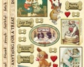 Dog's Life Heartwarming Vintage Stickers HVS919