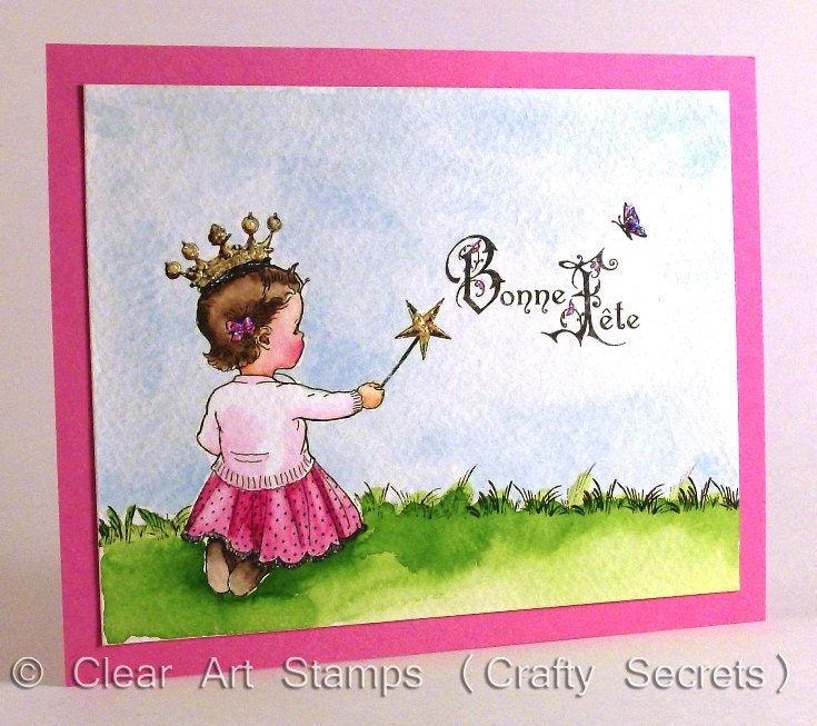 Little Girl SM37 Clear Ar Stamp Vintage Set