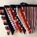 Festive 4th of July / Memorial Day / Veteran's Day / Flag Day Fabric Pennant Banner // Cloth Bunting / Patriotic / Cookout / Barbeque