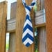 blue chevron boys tie 