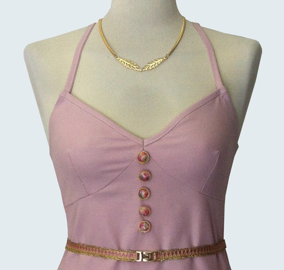 SALE - 20% off - Flamingo - the most flattering summer dress - light pink cotton dress w/ belt