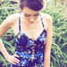 SALE - 20% OFF / Blue Floral Party Dress