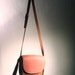 Cross Body Leather Bag in Nude and Dusty Pink