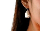 Handmade Sterling Silver Solid Teardrop Earrings,  Elegance & Simple Style Earrings, Modern Silver Earrings in a Simple Contemporary Jewelry
