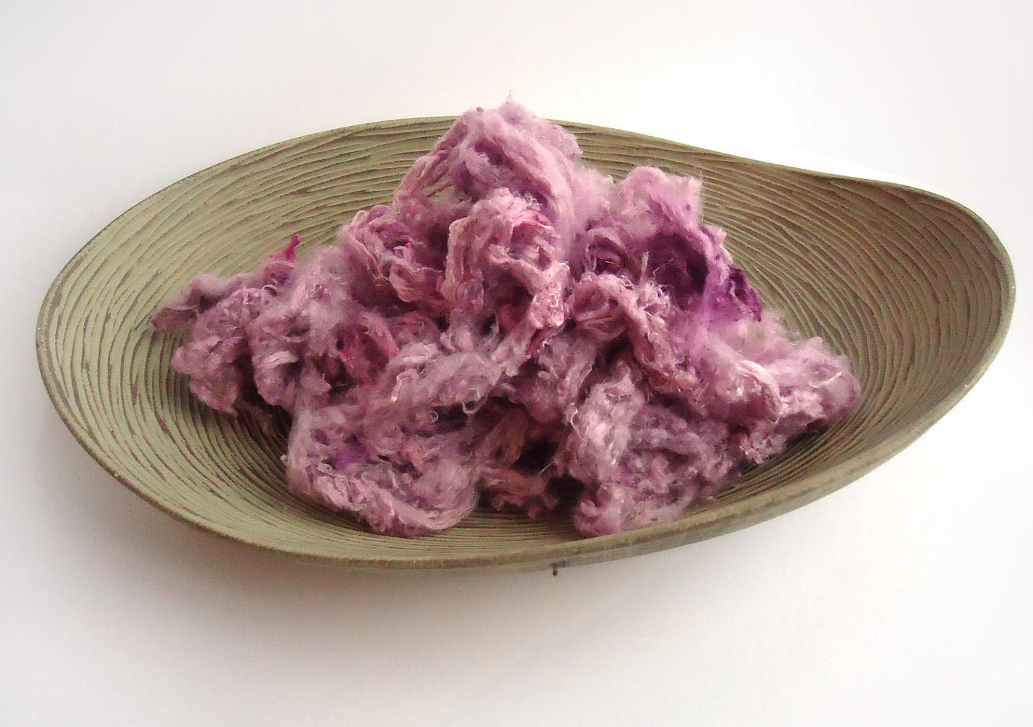 Lilac - Silk Noil - 10g - 0.35oz - UK - Spinning - Felting