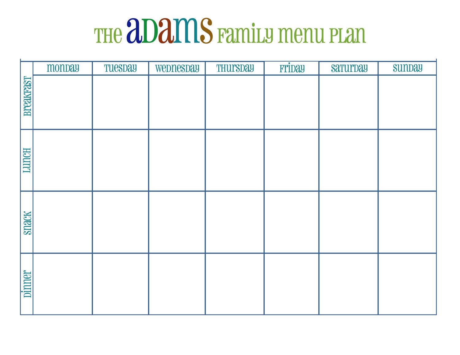 Additional Printouts for Family Binder