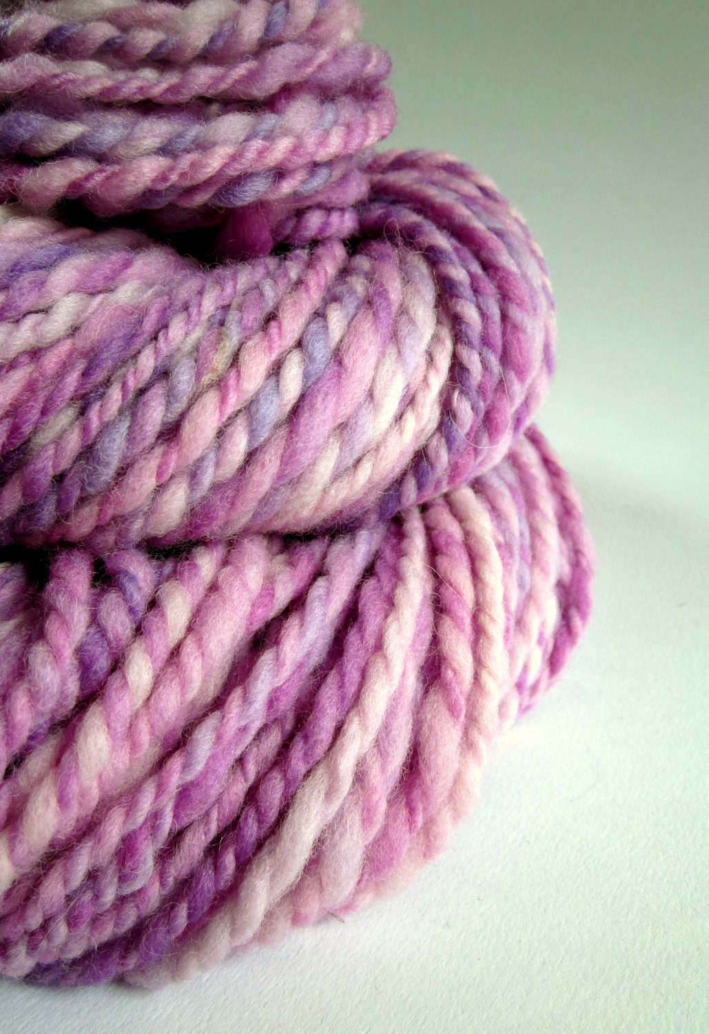 Handspun hand dyed chunky / bulky merino knitting wool / yarn - 'PINK DREAMS'
