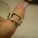 SALE Mid century Modernist abstract Biomorphic Man's ring Sterling